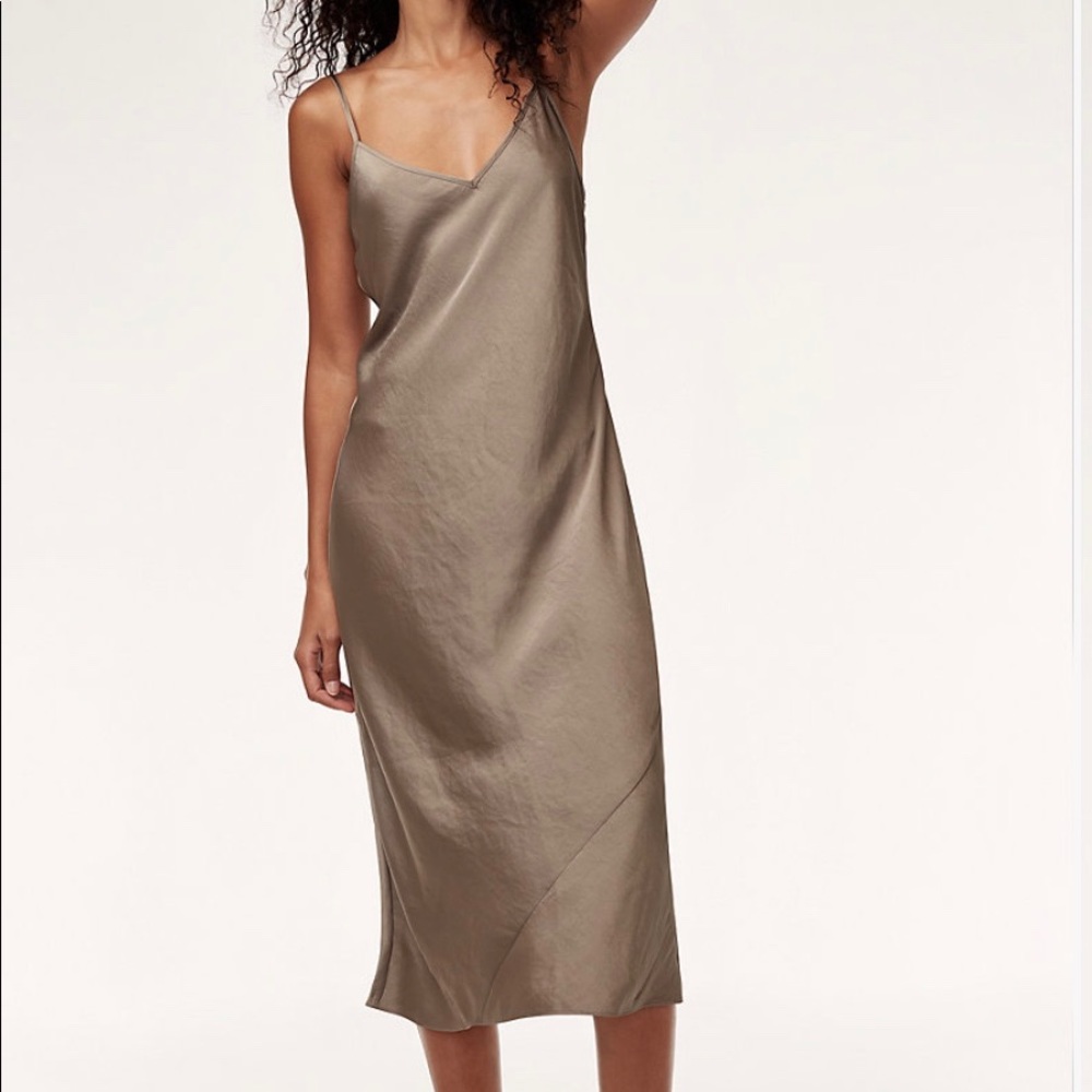 Aritzia Only Slip Dress in Modern Taupe- XXS